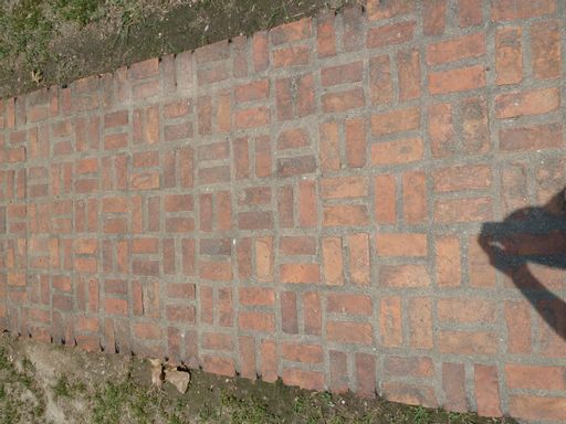 brick, cobblestone, sidewalk, wall